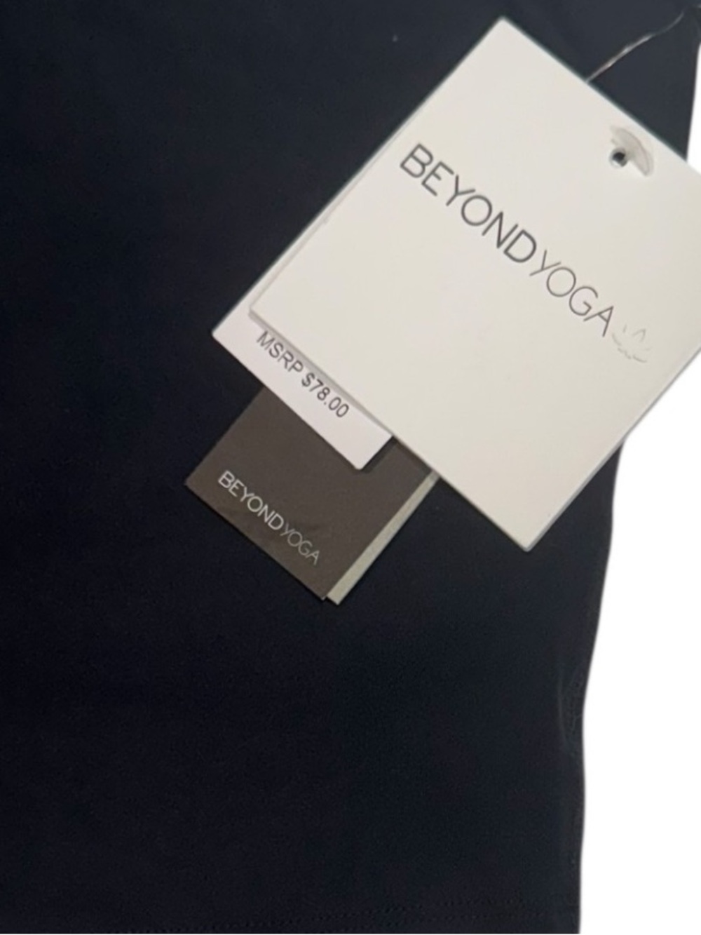 BEYOND YOGA Black Cut Out Sports Bra Crop Yoga Pilates NWT Small - Picture 8 of 13